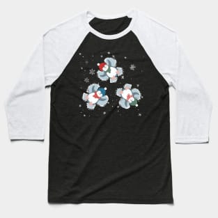 Snow Angel Penguins Baseball T-Shirt